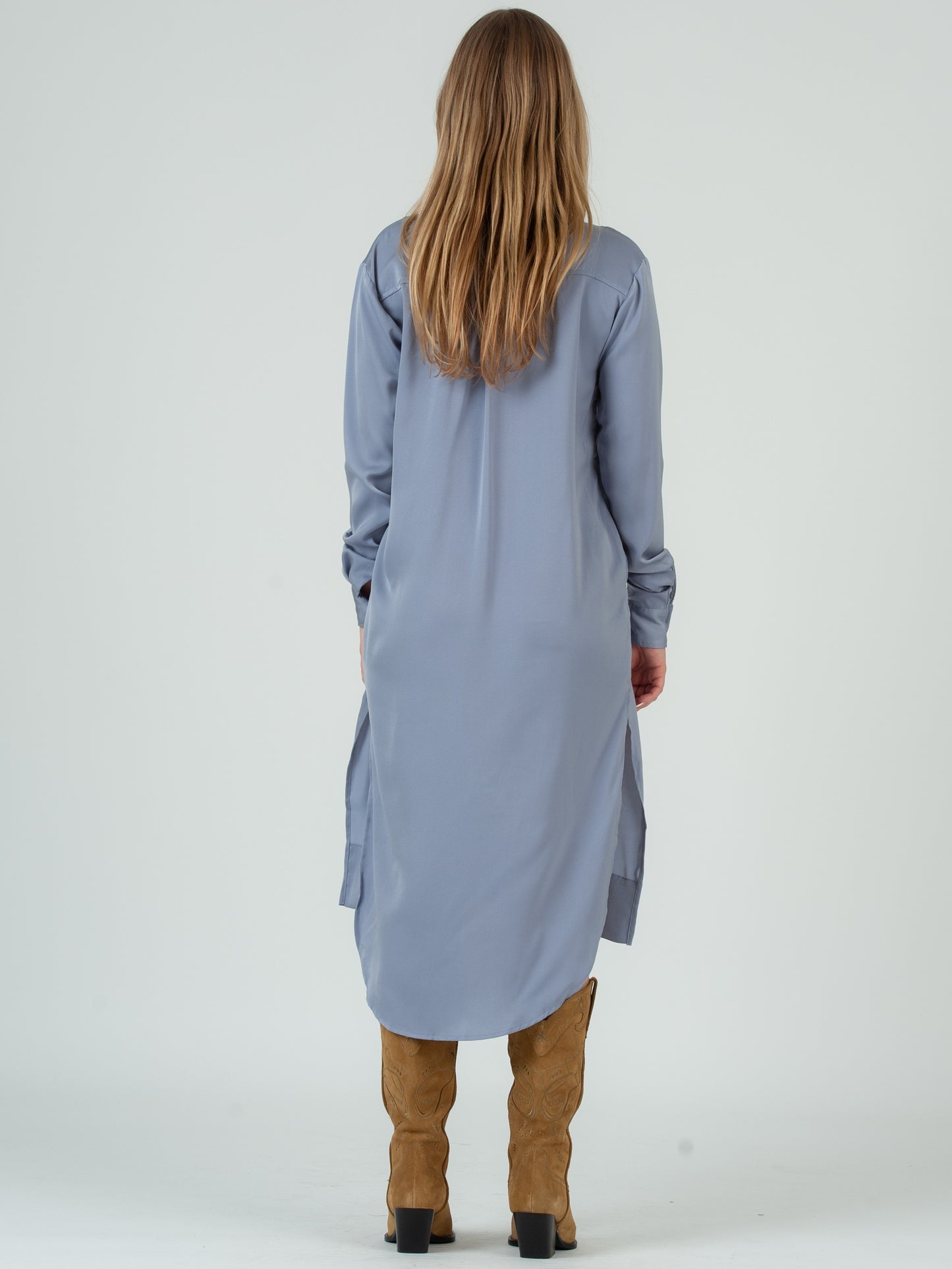 SATIN SHIRTDRESS