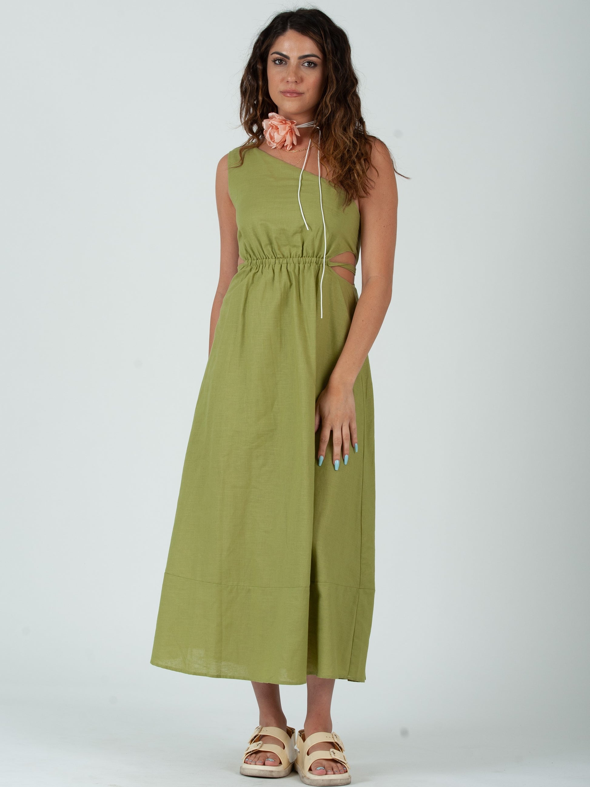 ONE SHOULDER MAXI DRESS