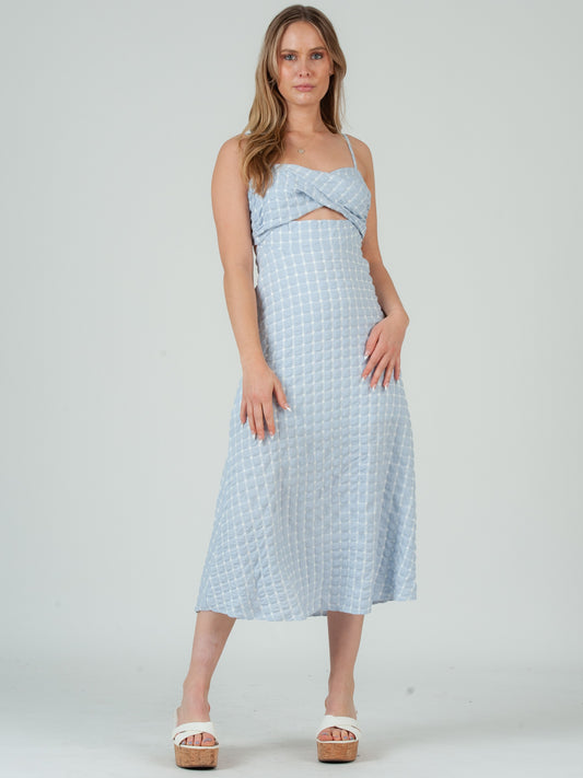 BLUE GINGHAM DRESS