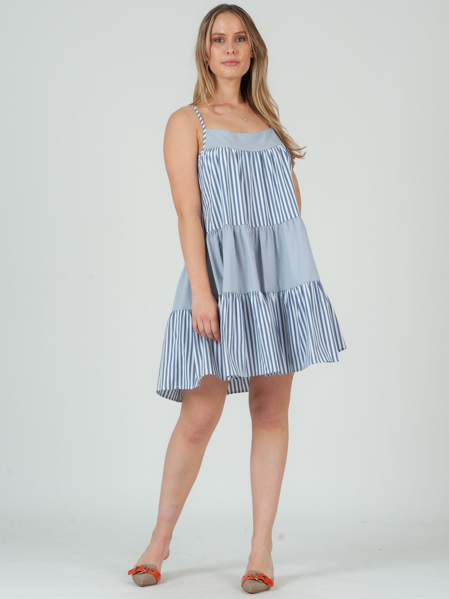 BLUE STRIPED DRESS