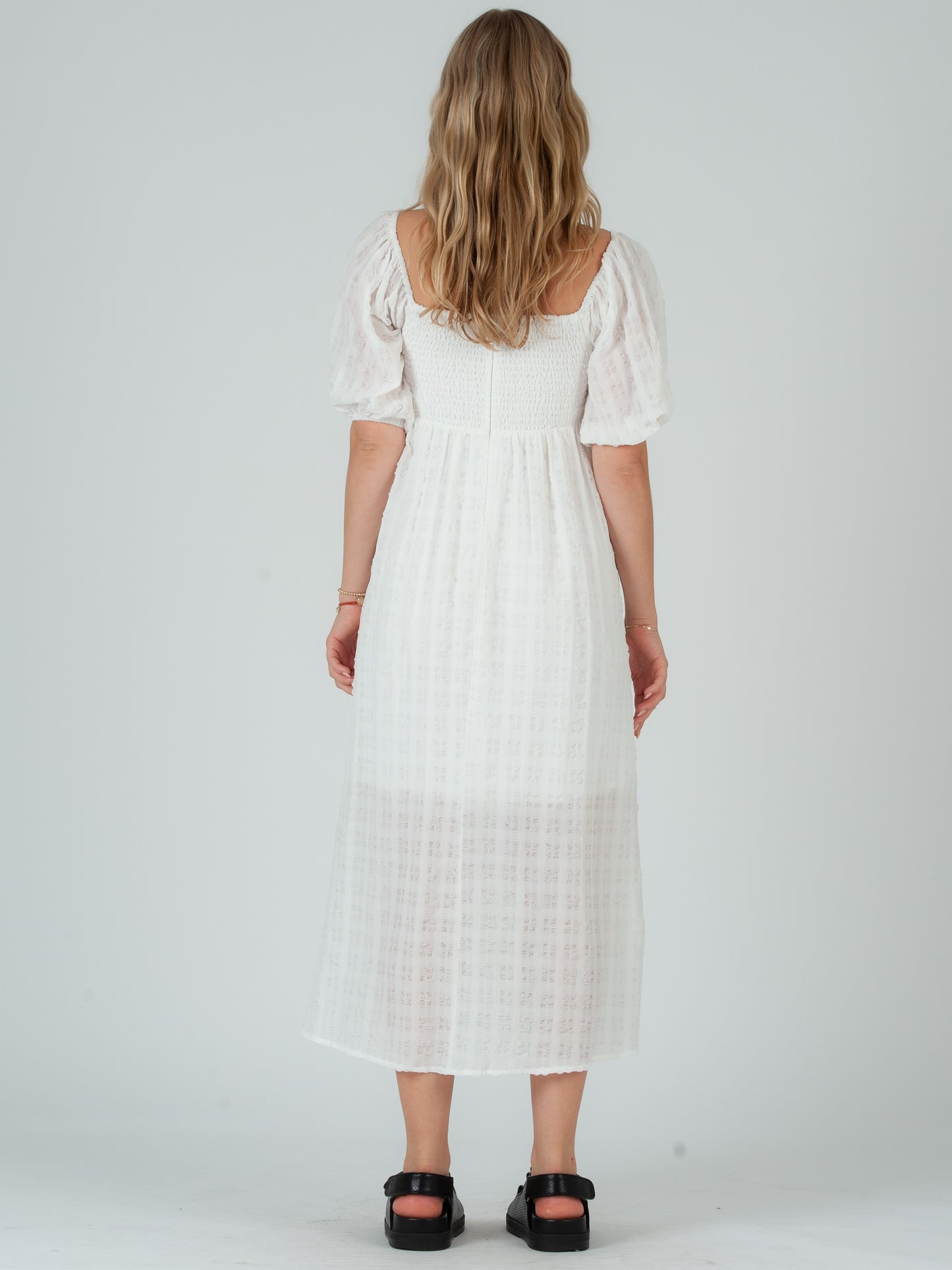 WHITE MIDI DRESS