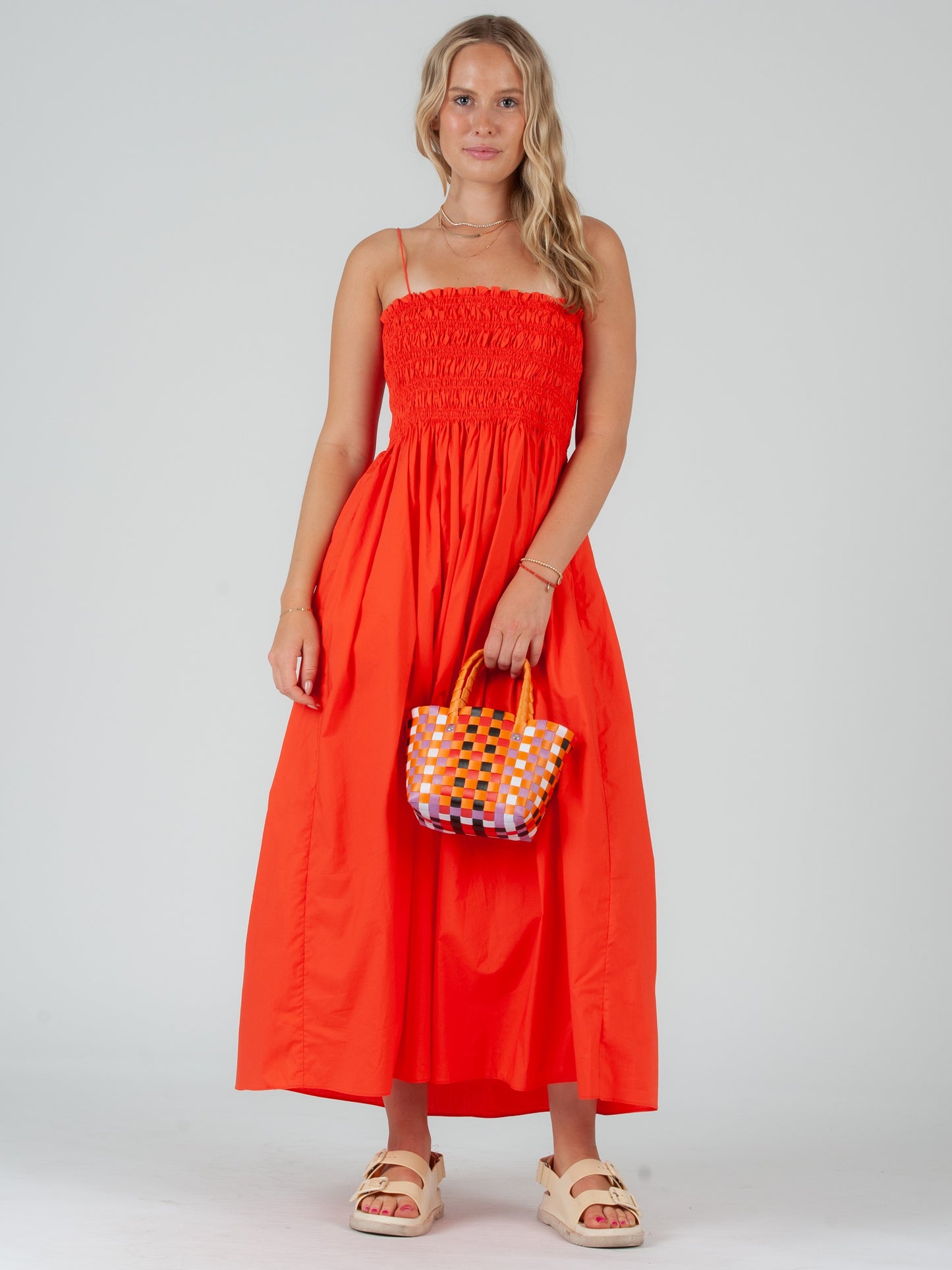 ORANGE COTTON DRESS