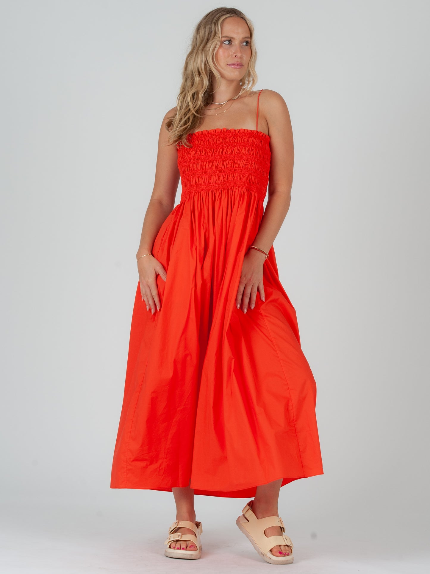 ORANGE COTTON DRESS