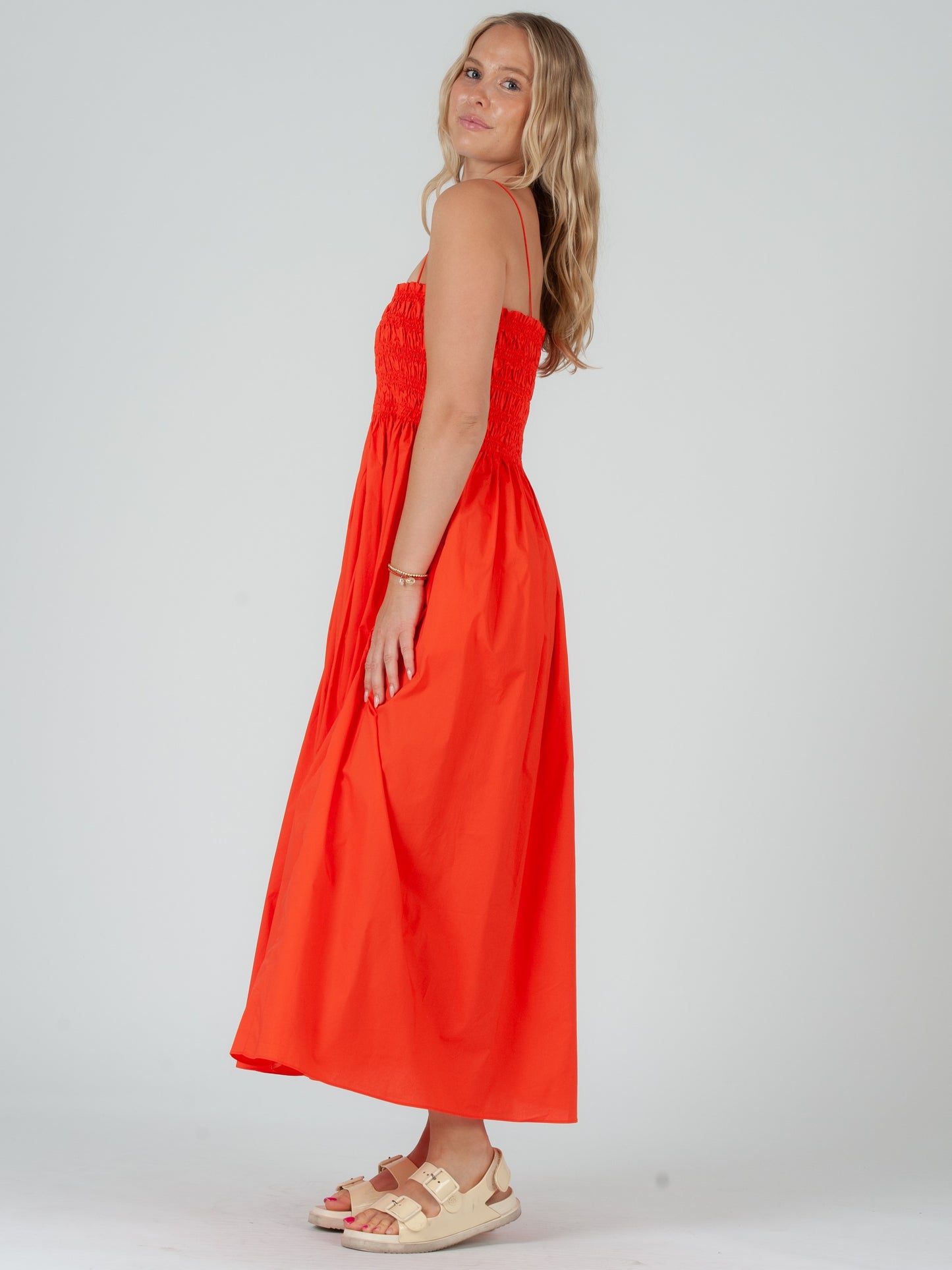 ORANGE COTTON DRESS