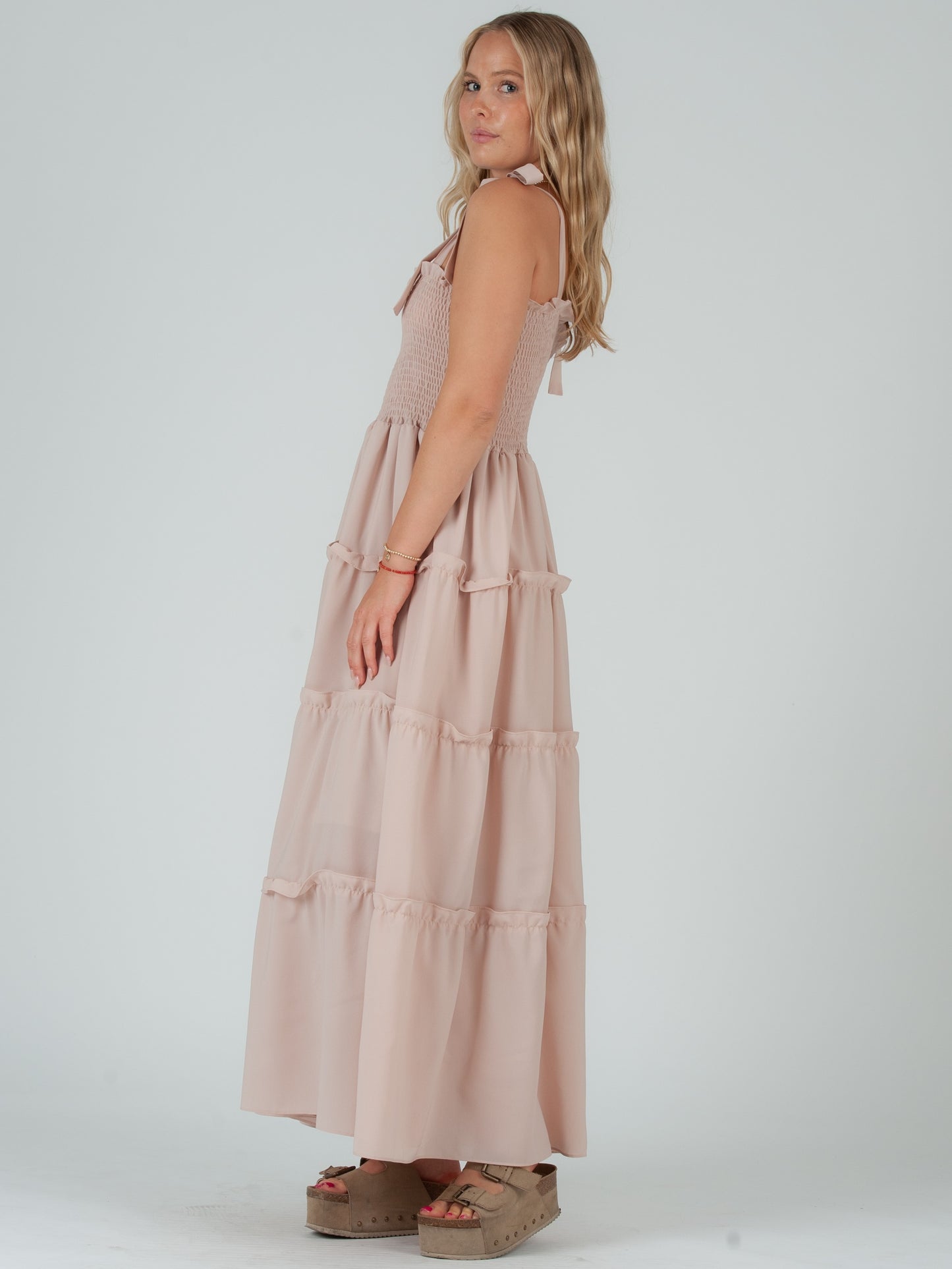 PEACH MAXI DRESS