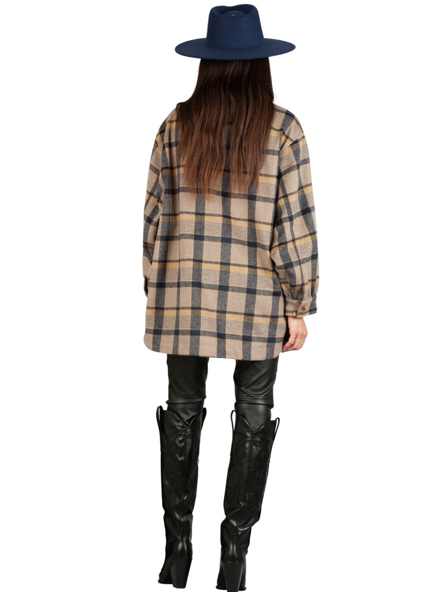 SOUTHEAST SHACKET-NAVY PLAID