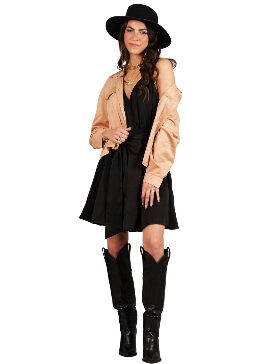 DUSTY FAUX SUEDE JACKET-TAN