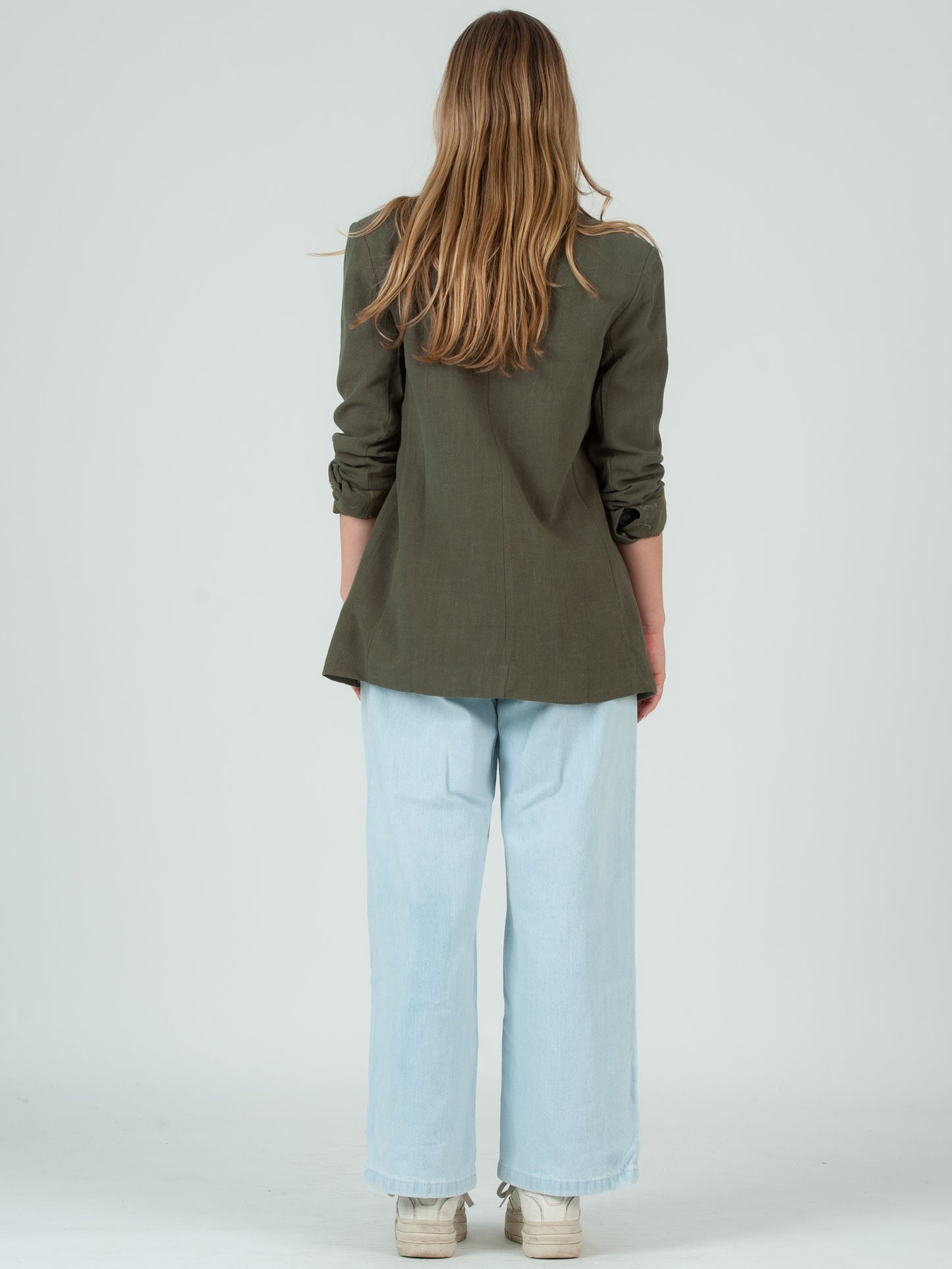 OLIVE LINEN BLAZER