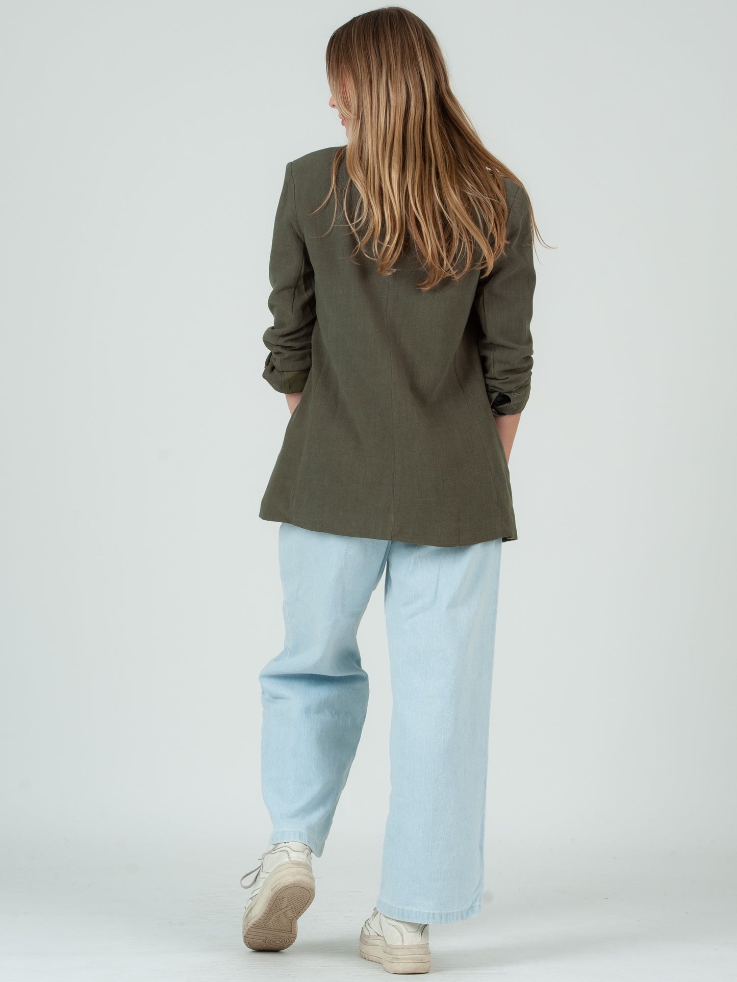 OLIVE LINEN BLAZER