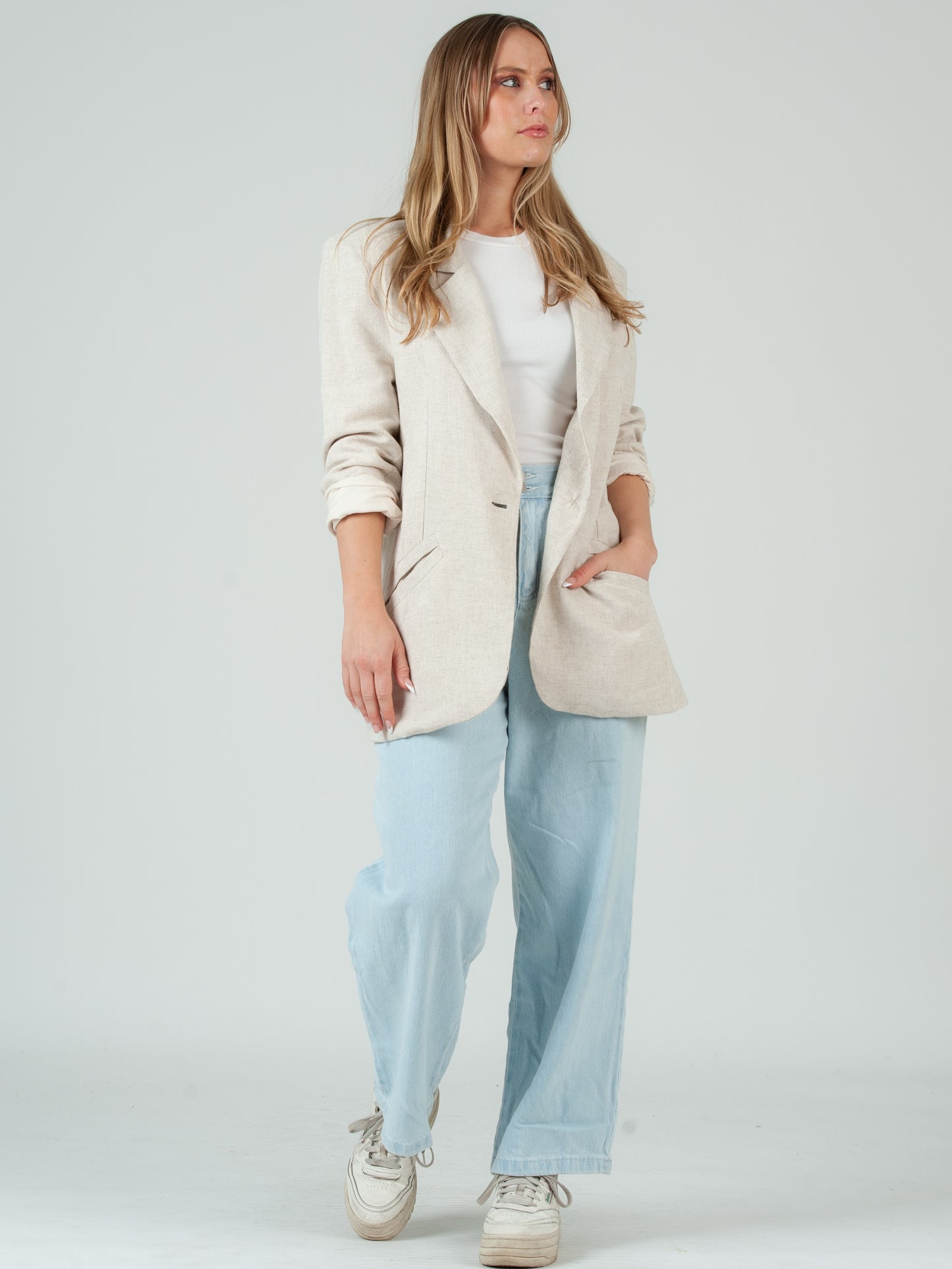 LINEN MIX BLAZER