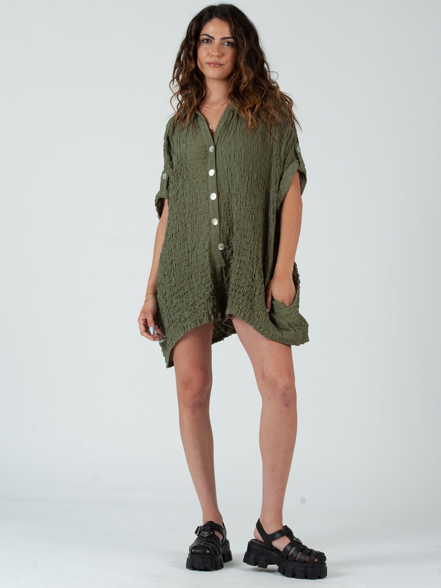 GREEN ROMPER