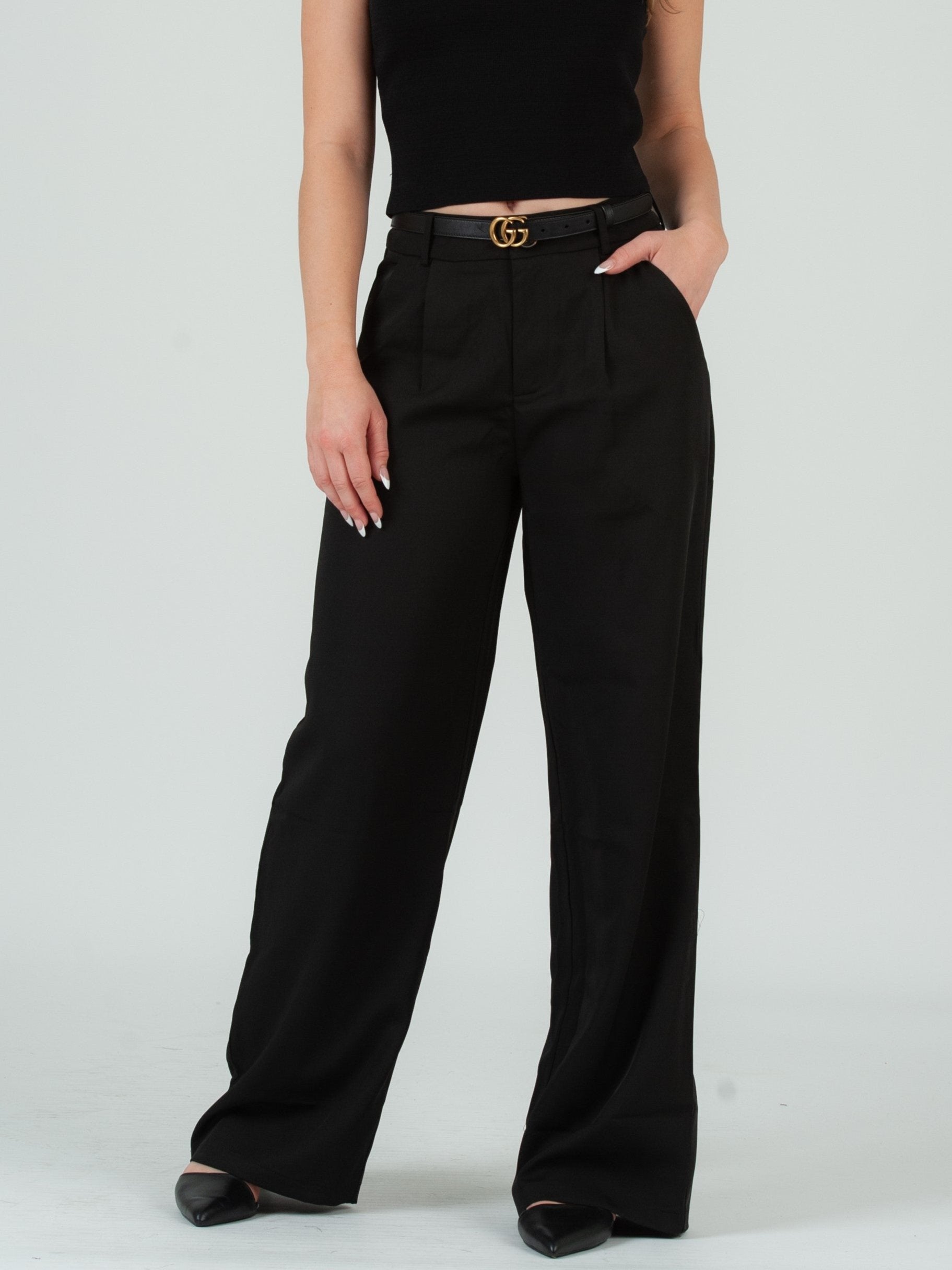 Womens Classic Trousers-Black M Womens Classic Trousers-Black M