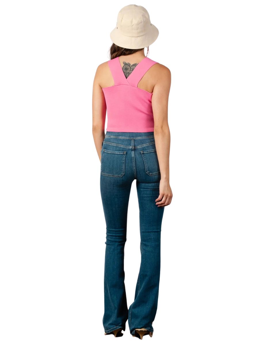 CALENDULA KNIT TANK-PINK
