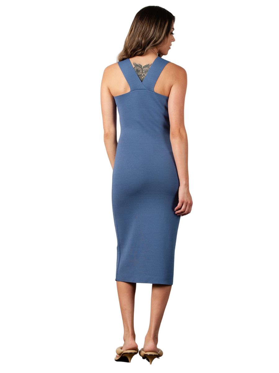 CANNA LILY KNIT DRESS-BLUE