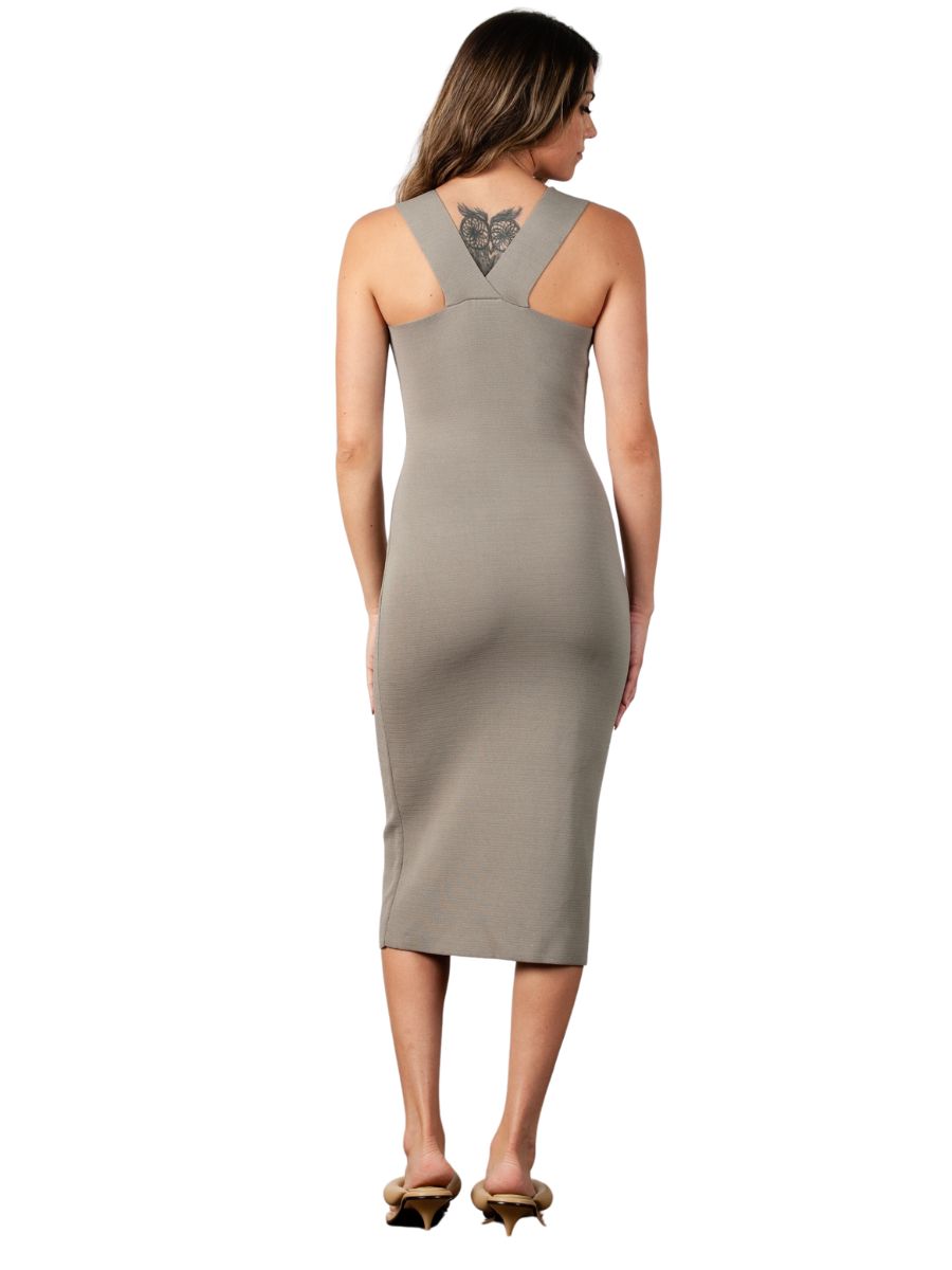 CANNA LILY KNIT DRESS-KHAKI