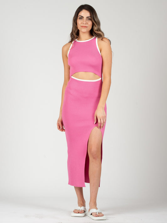 DENISE KNIT CUTOUT DRESS