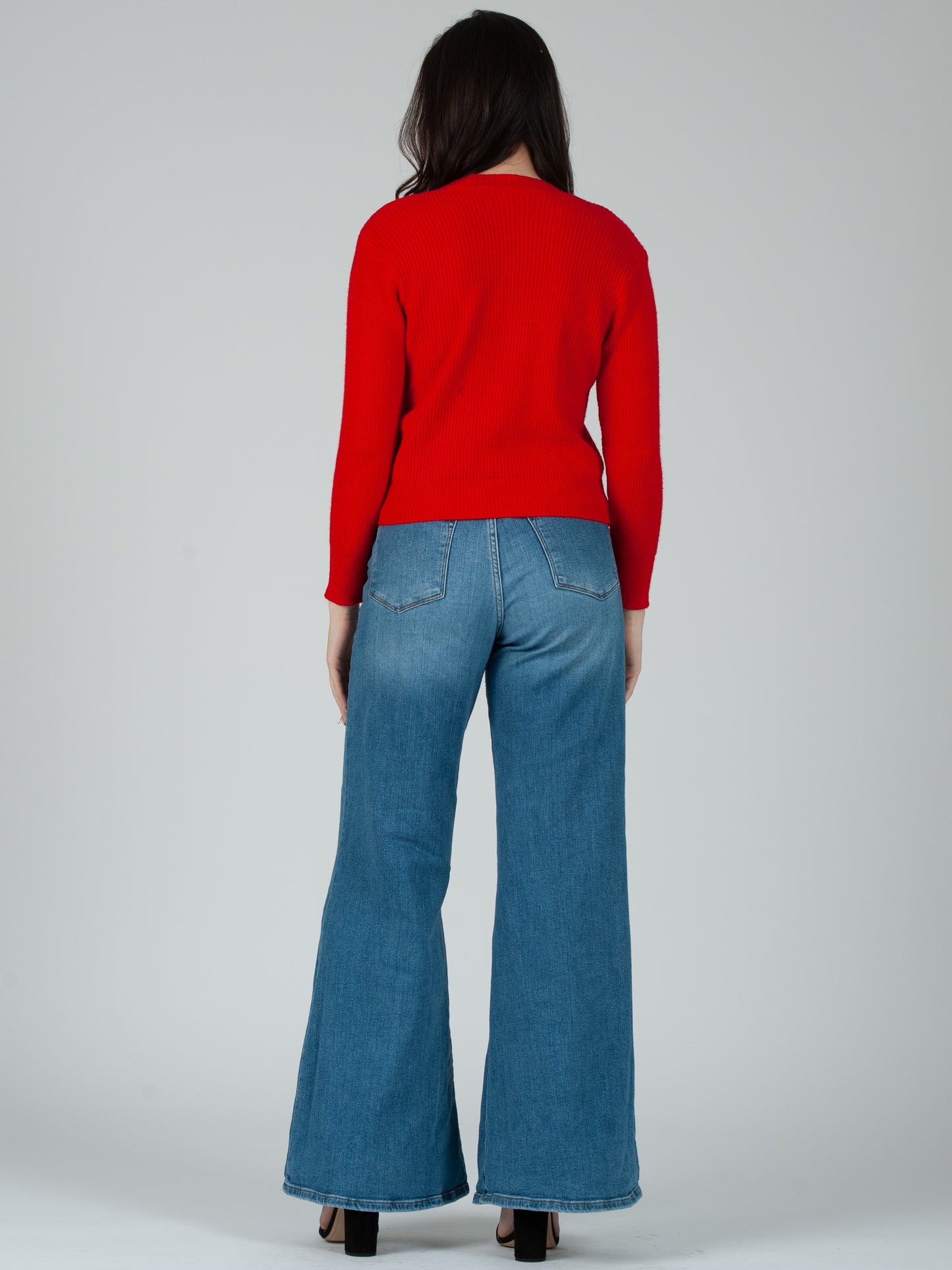 Women's Rhinestone Bow Button Cardigan