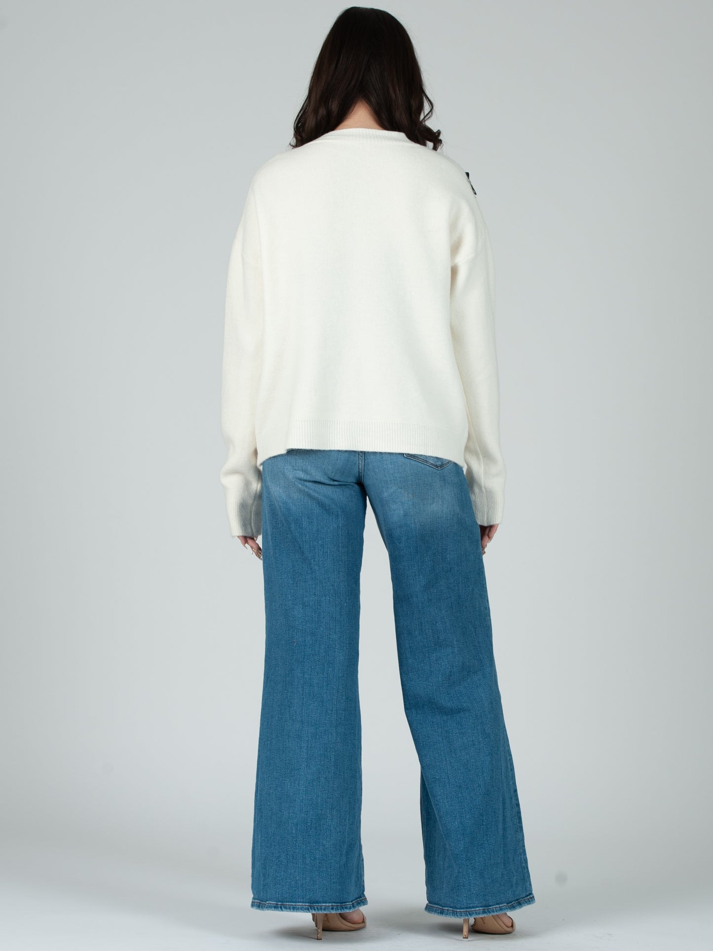 Women's Rhinestone & Bow Cardigan