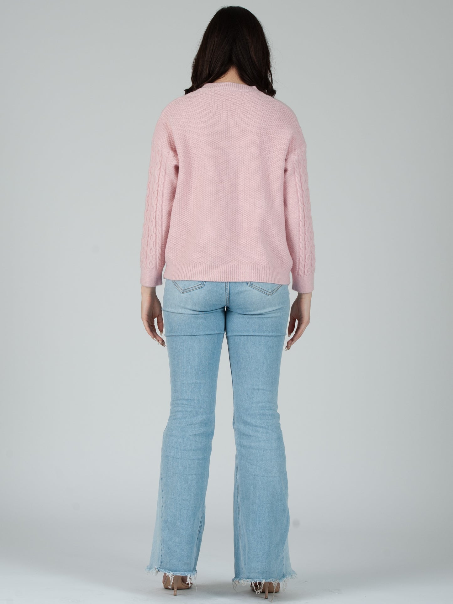 Women's Cable Knit Bow Cardigan