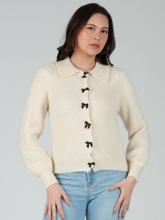 Women's Bow Cardigan