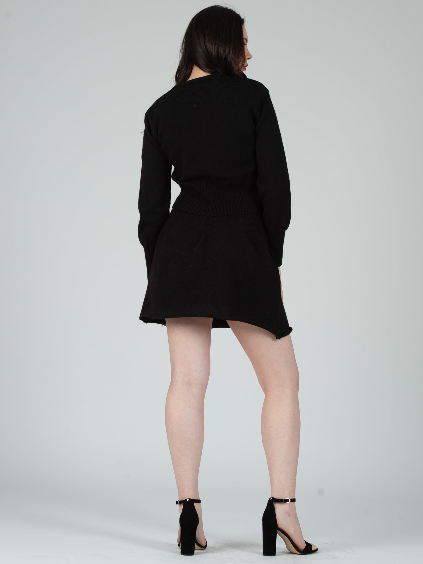 Women's Sweater Cardigan & Skirt Set
