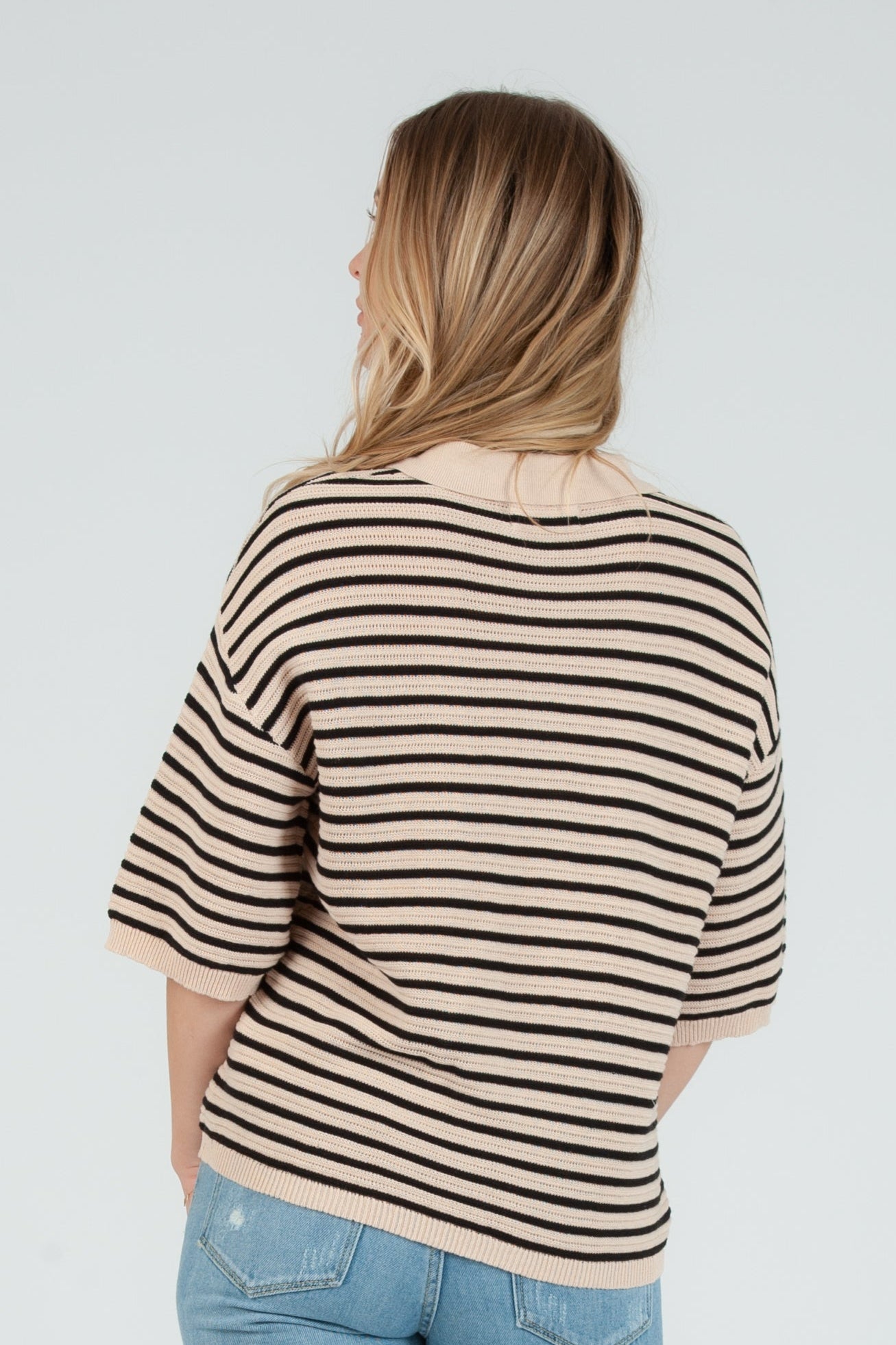 Women's Knit Stripe Cardigan Top
