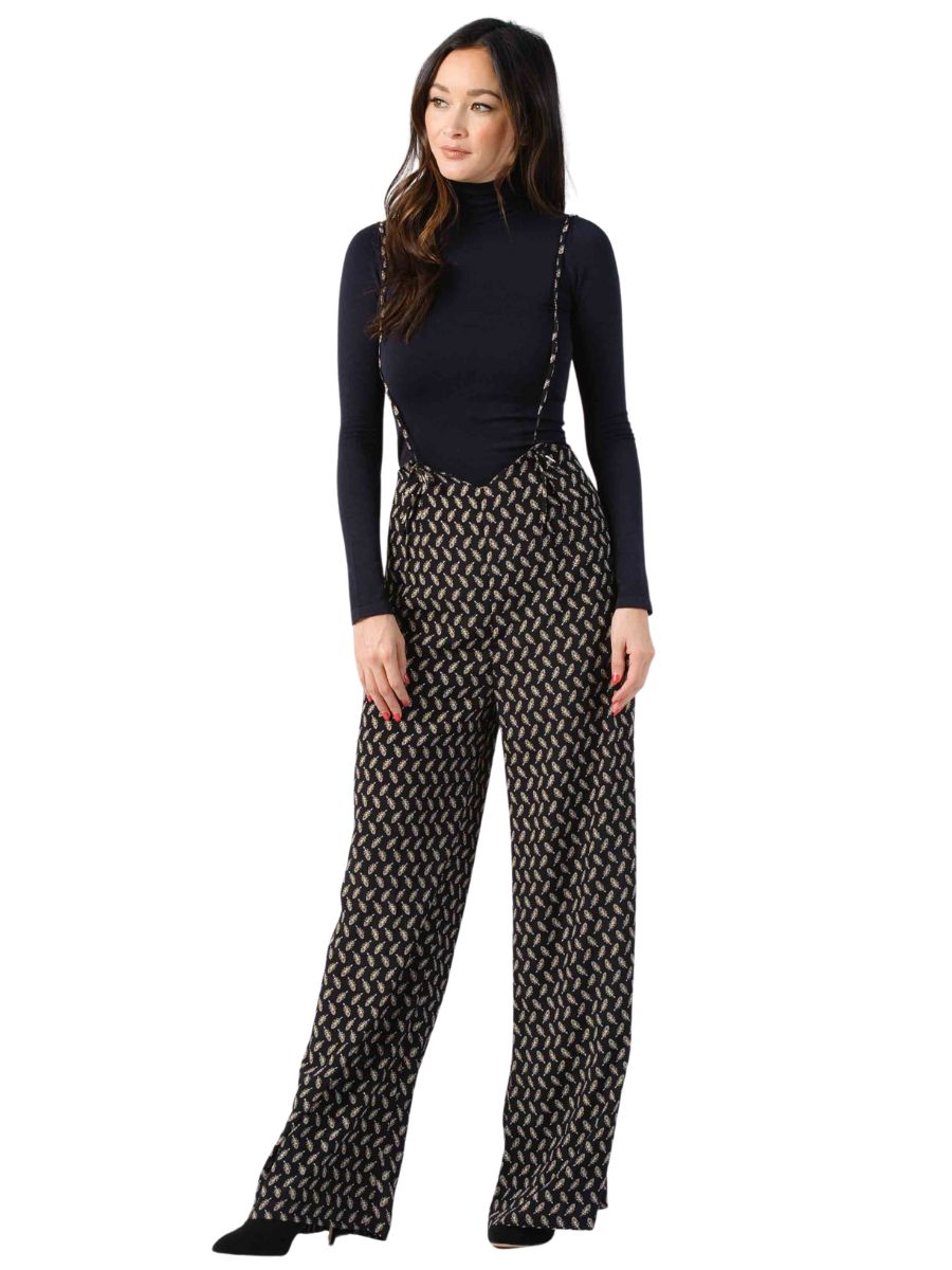 JORDAN JUMPSUIT-BLACK LEAF