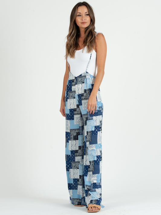 JORDAN JUMPSUIT-BLUE PATCH