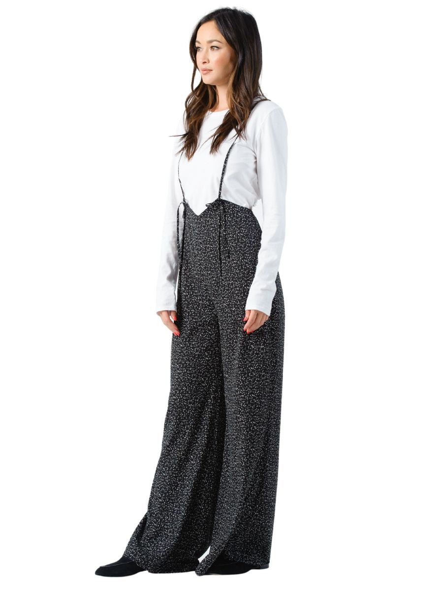 JORDAN JUMPSUIT-BLACK/WHITE SPECKLE