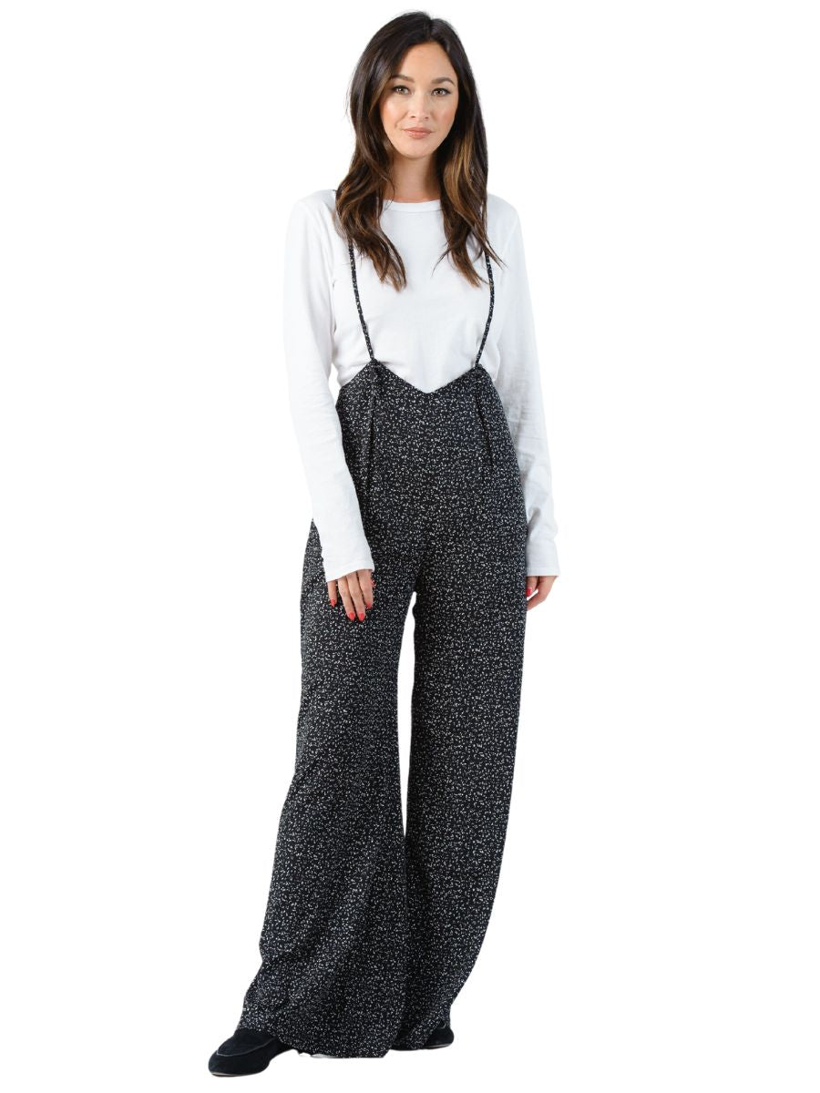 JORDAN JUMPSUIT-BLACK/WHITE SPECKLE