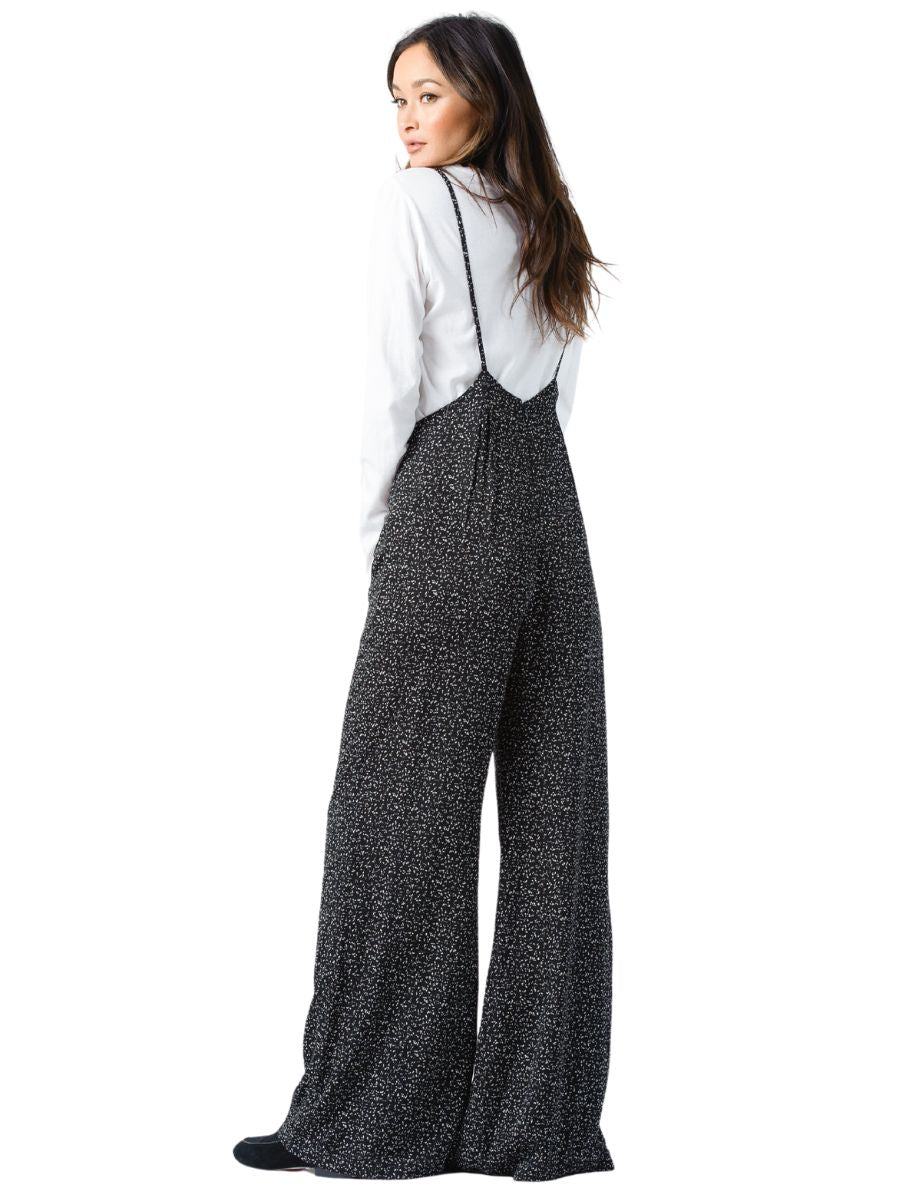 JORDAN JUMPSUIT-BLACK/WHITE SPECKLE