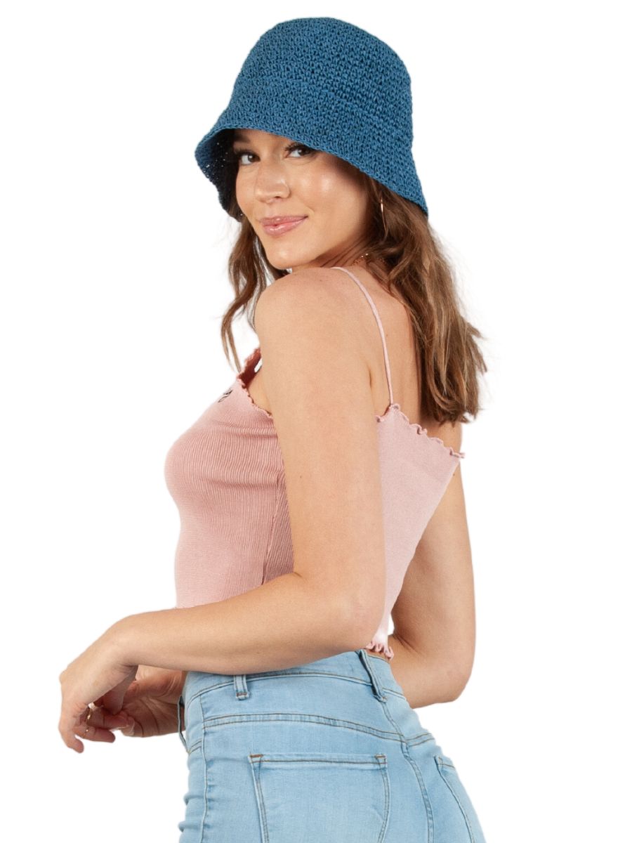 HONEY KNIT TANK-D. PINK