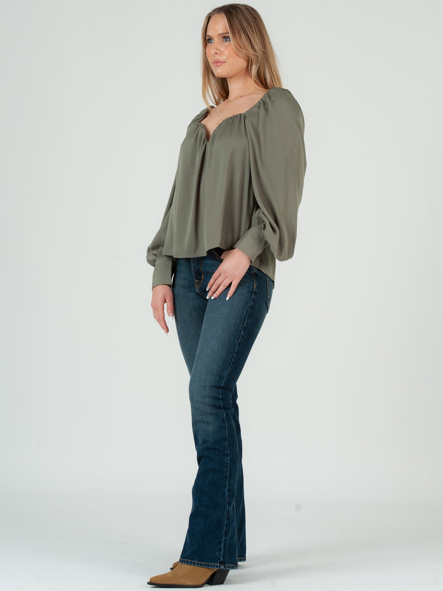 Women's Satin Sweetheart Blouse