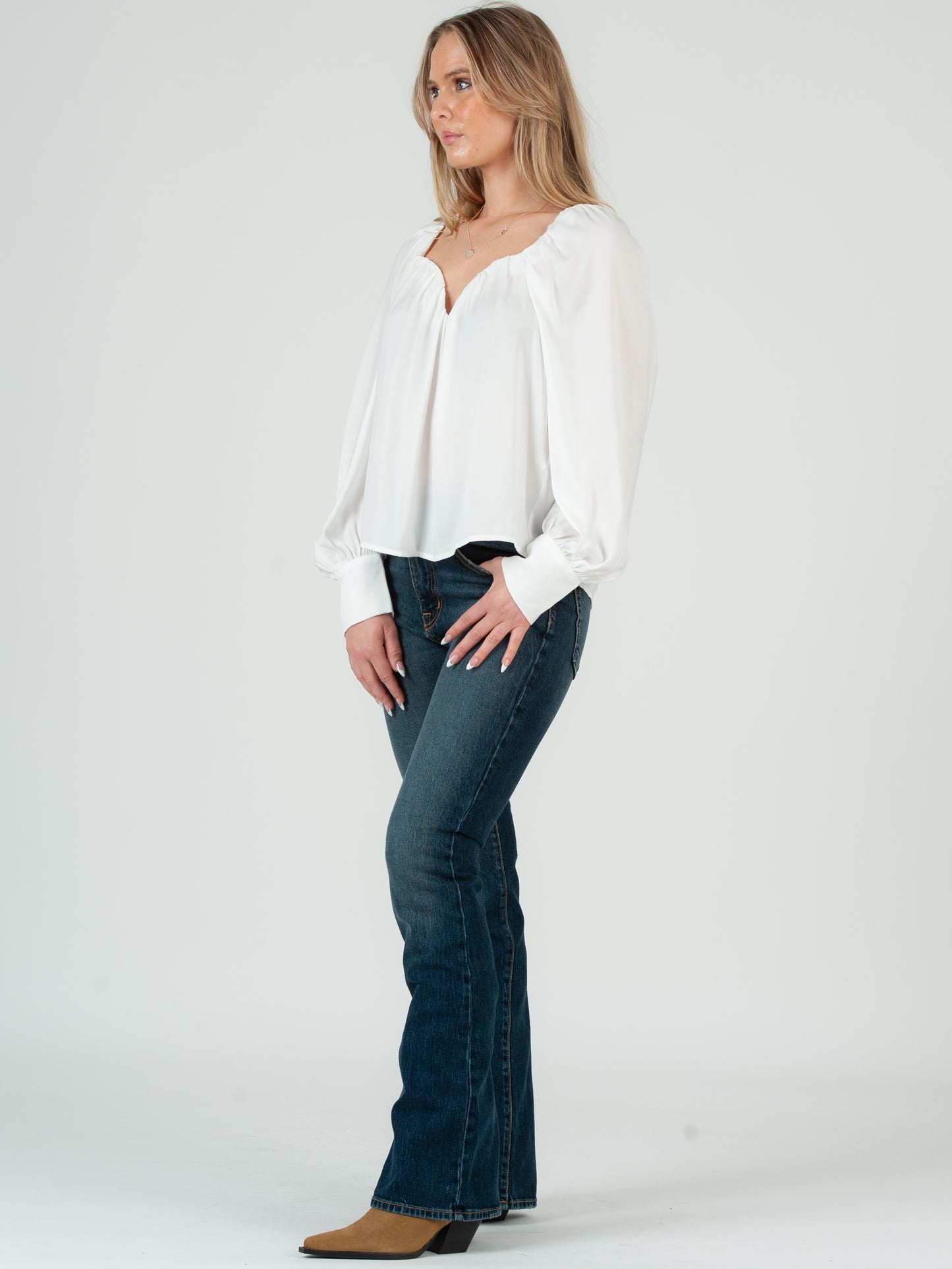 Women's Satin Sweetheart Blouse