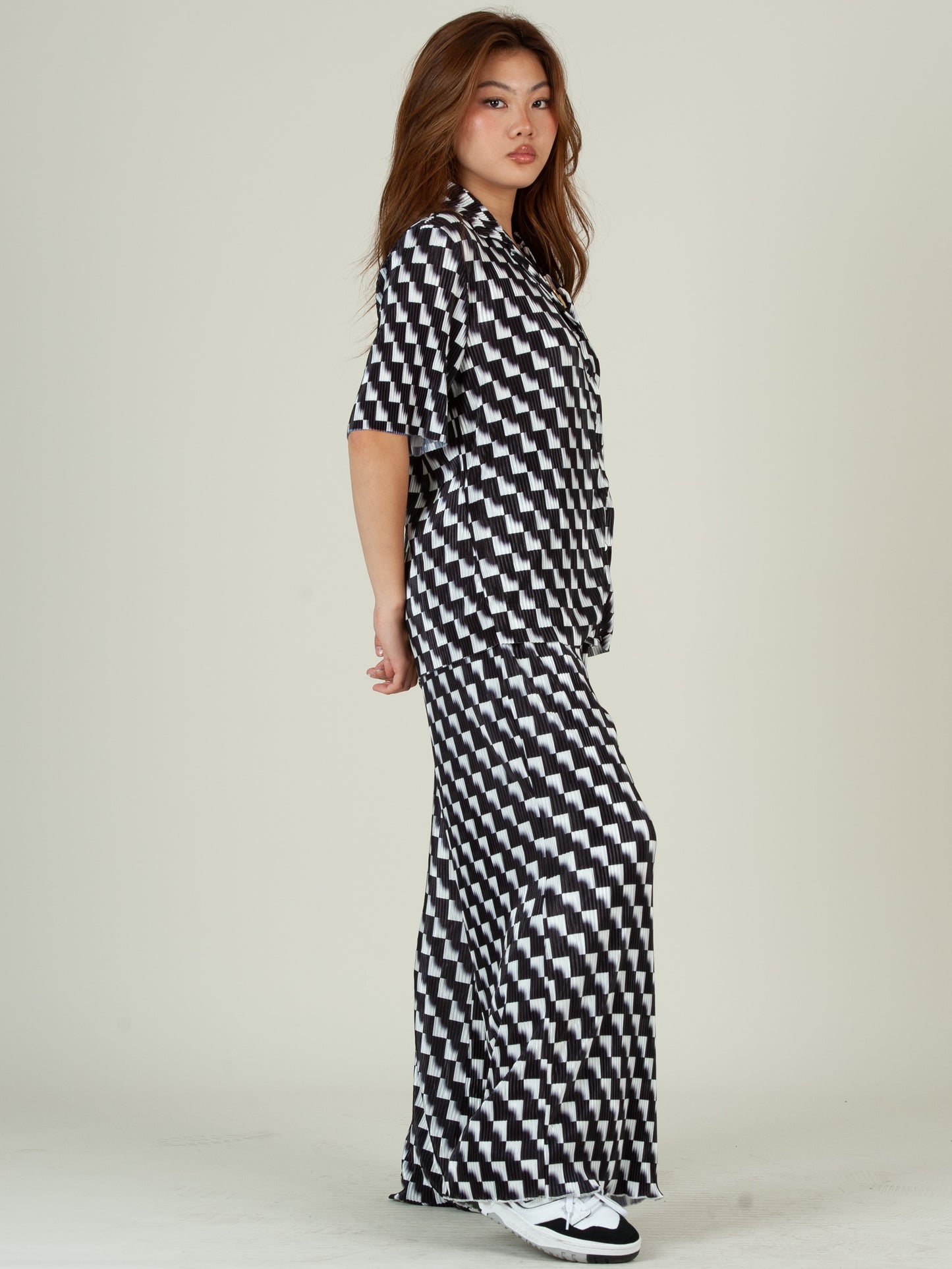 RALEIGH TOP AND PANT SET-BLACK CHECK