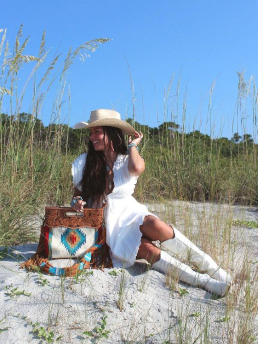 Women’s White Textured Mini Dress