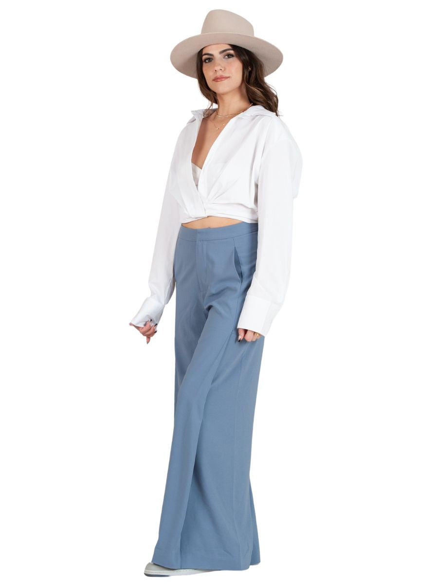 IRIS WIDE LEG PANT-ROBIN BLUE