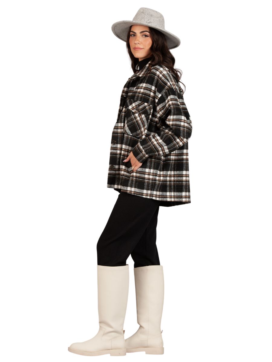HAINES FLANNEL SHACKET-MIDNIGHT PLAID