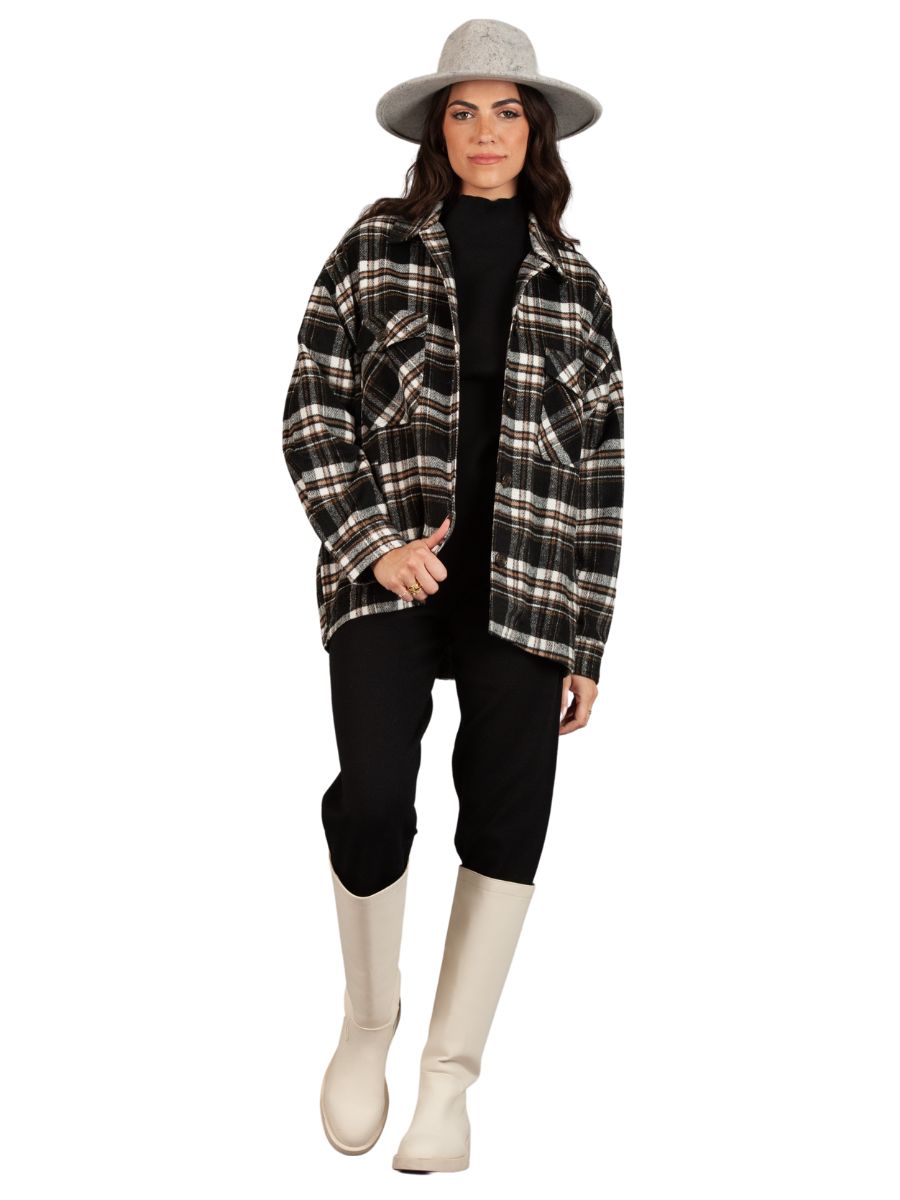 HAINES FLANNEL SHACKET-MIDNIGHT PLAID