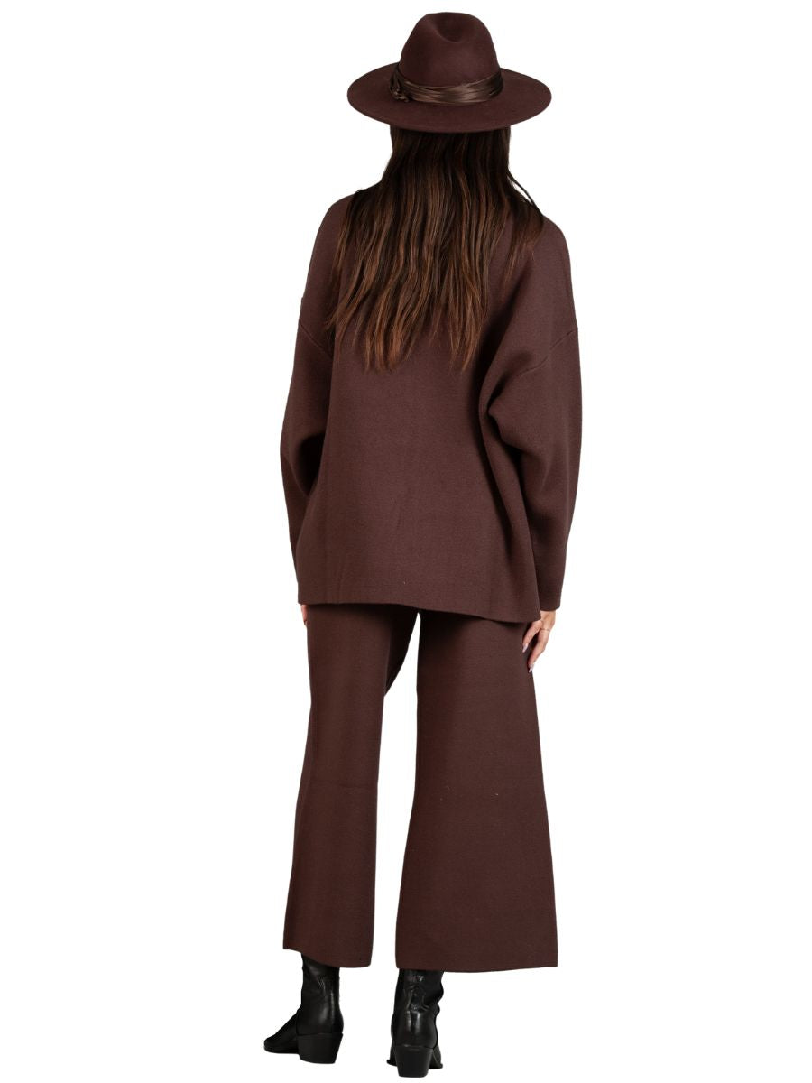 MERI SWEATER PANTS-BROWN