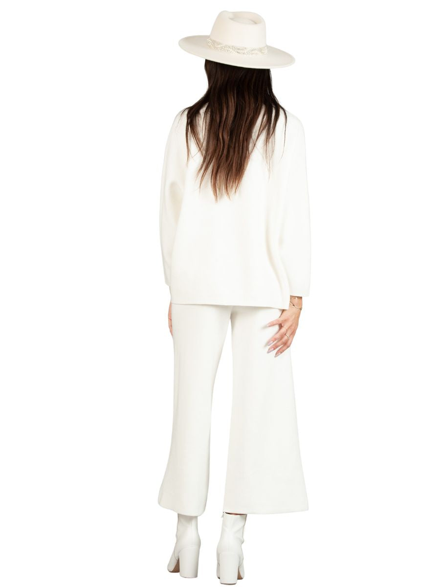 MERI SWEATER PANTS-WHITE