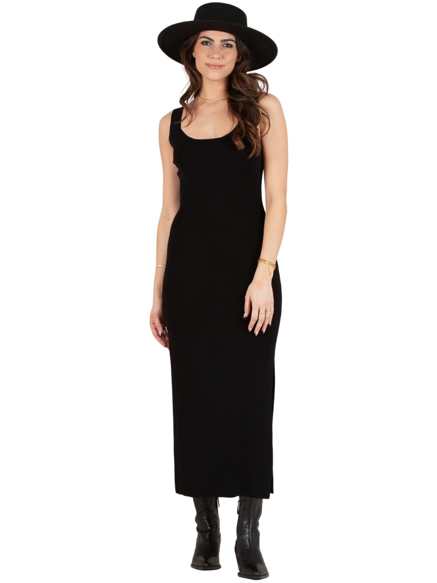CRAWFORD KNIT DRESS-BLACK
