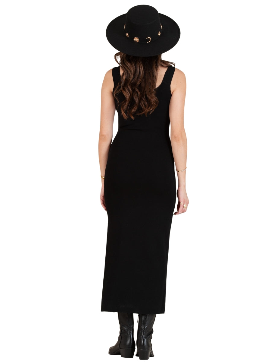 CRAWFORD KNIT DRESS-BLACK
