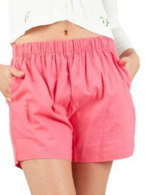 BAHAMA MAMA LINEN SHORTS-BUBBLE PINK