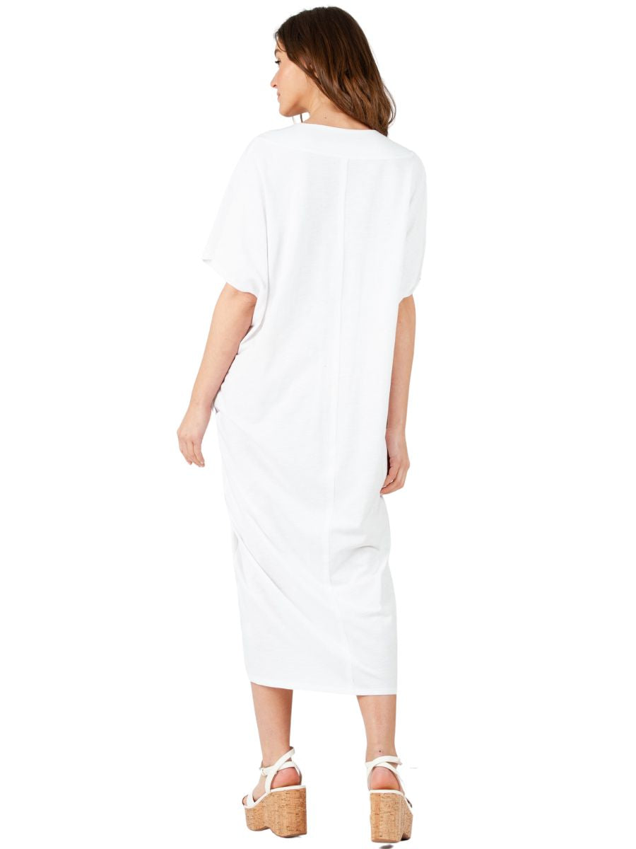 NAMASTE KNIT MAXI DRESS-WHITE