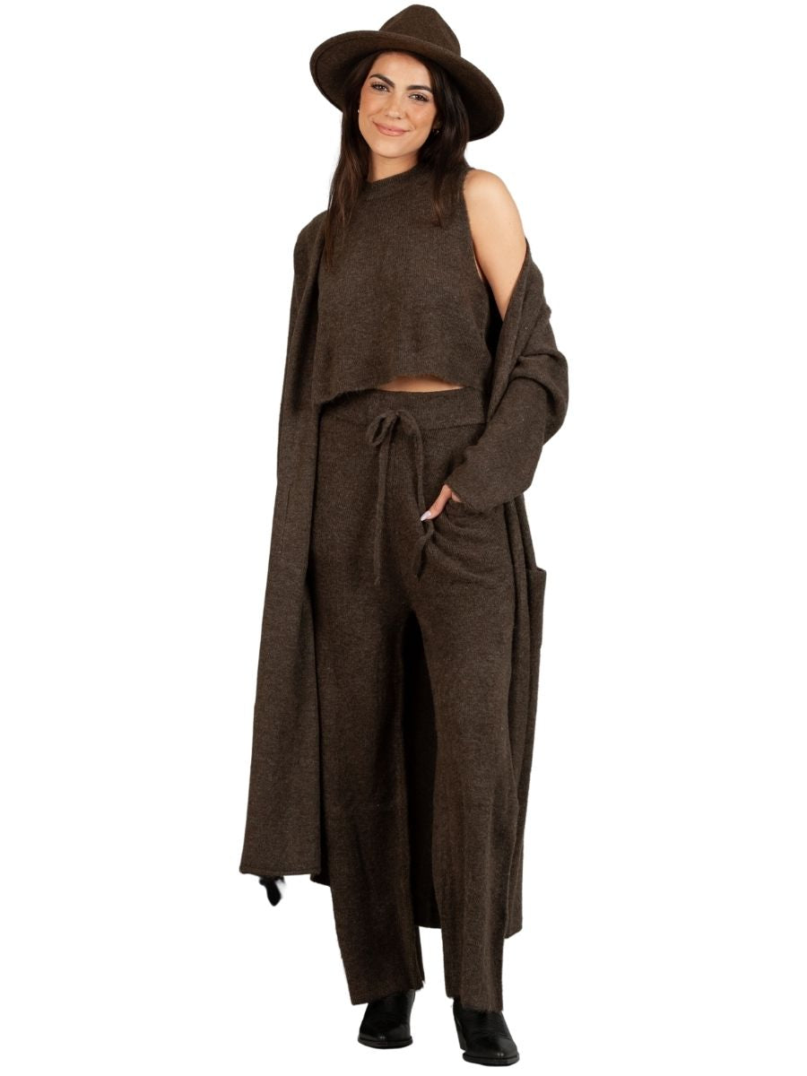 AVERY SWEATER DUSTER-CACAO