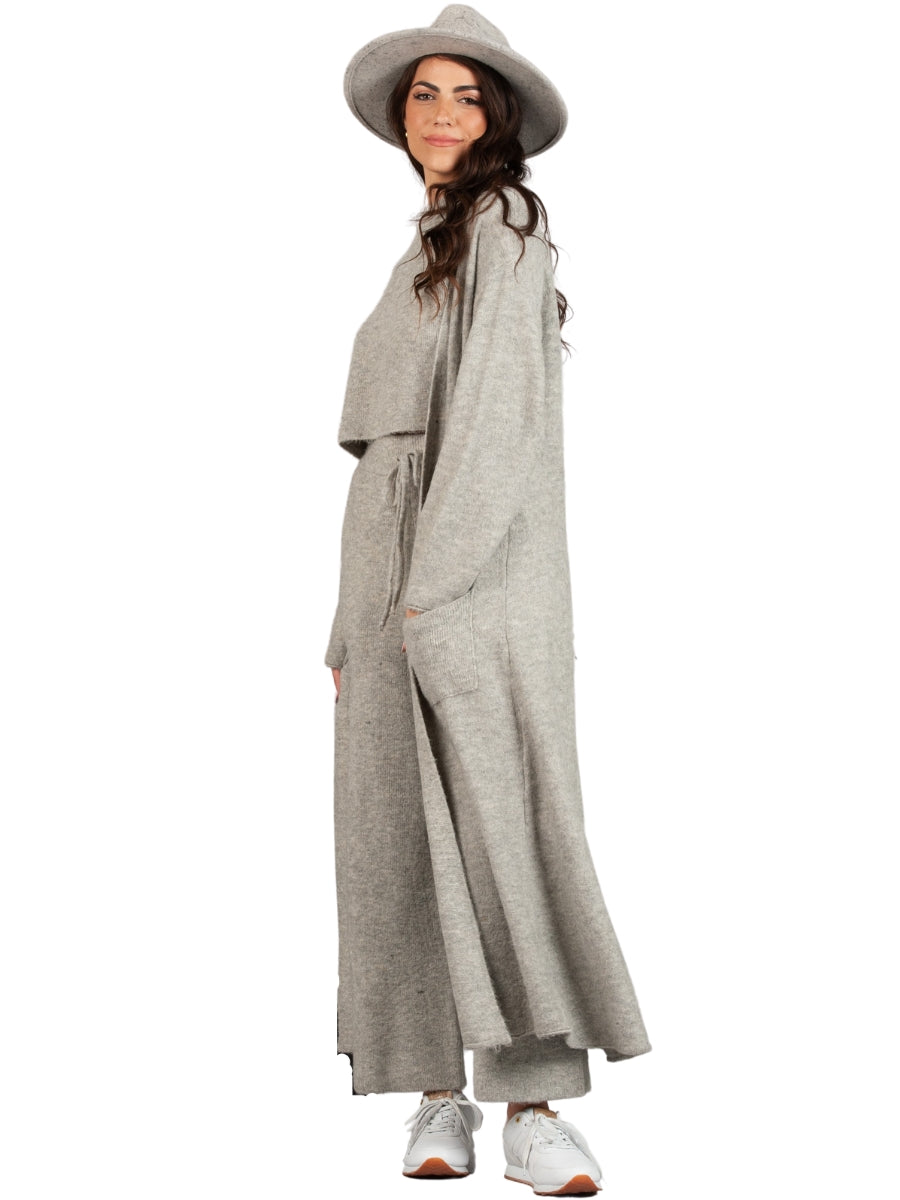 AVERY SWEATER DUSTER-H.GRAY