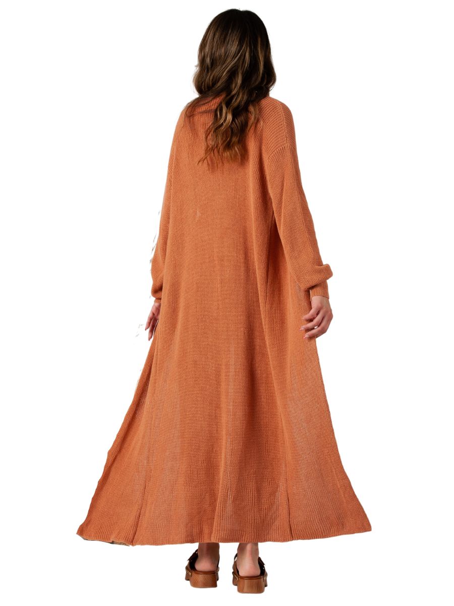 MAIA KNIT DUSTER-CLAY