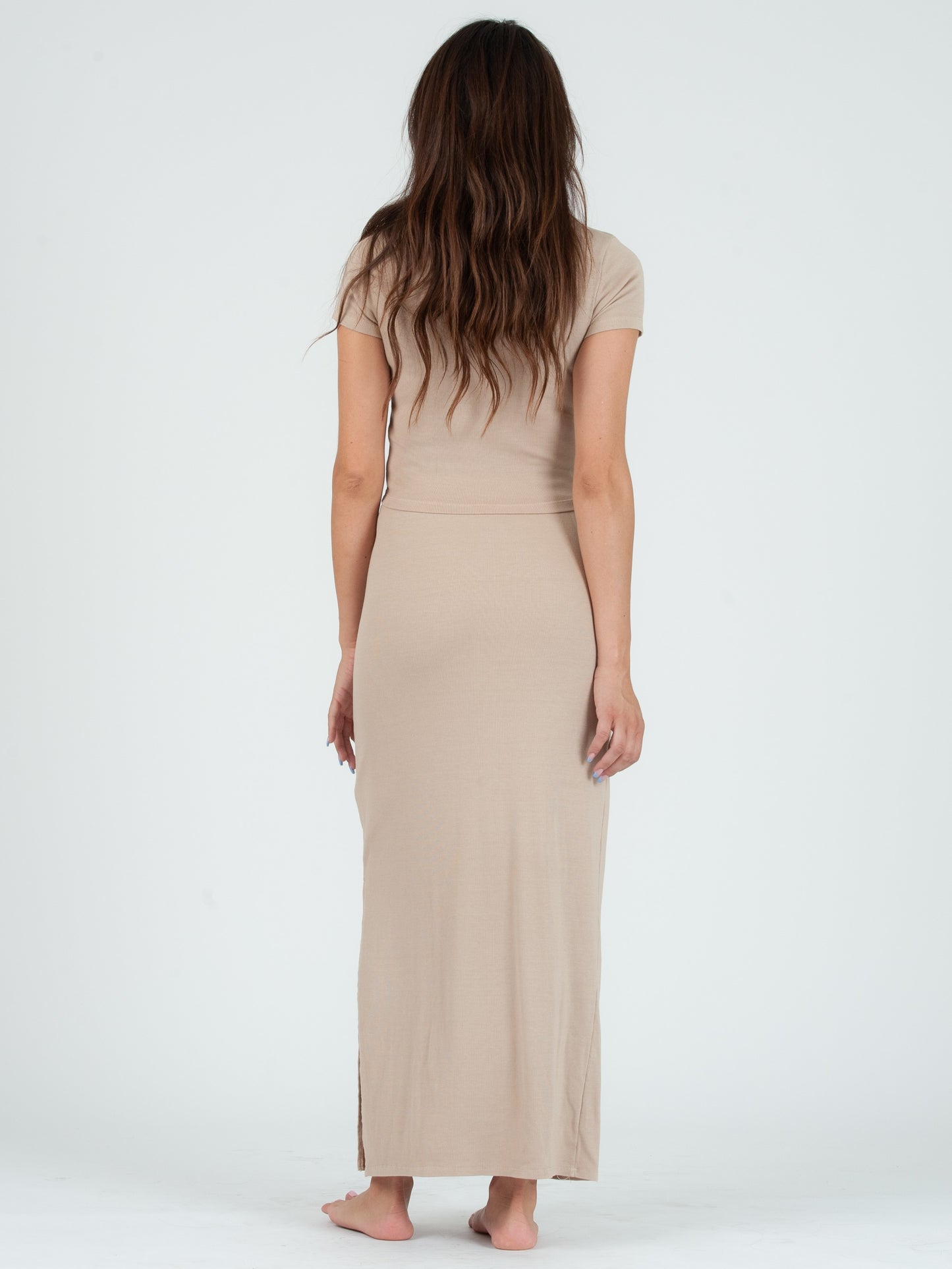 KENDALL PENCIL SKIRT-SAND