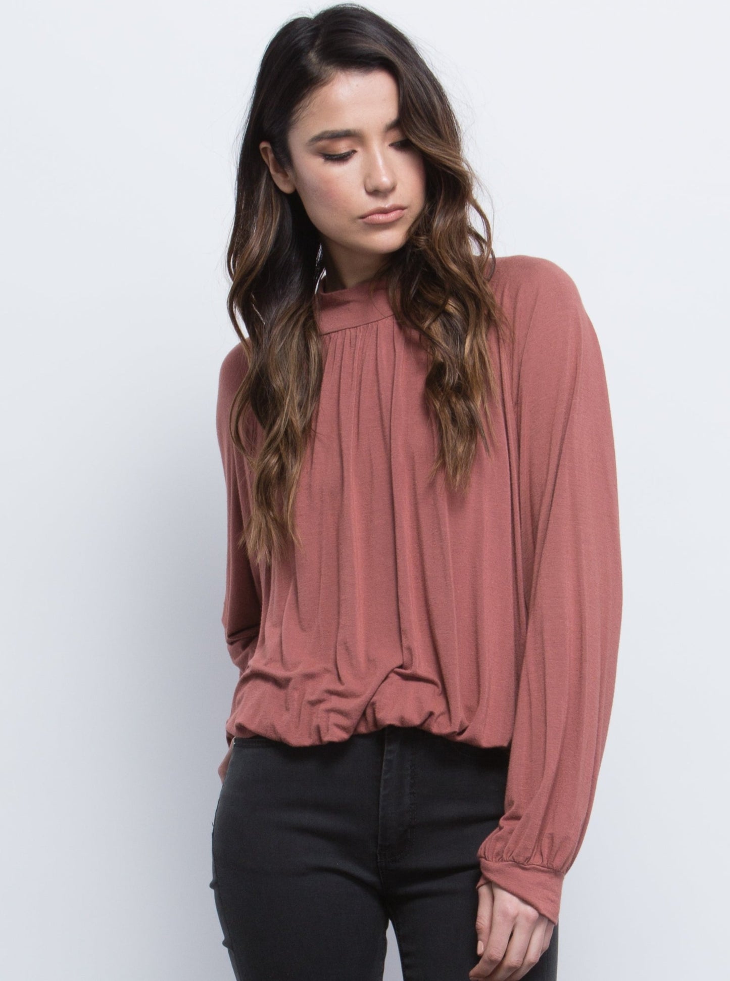 Women's Knit Long Sleeve Blouse